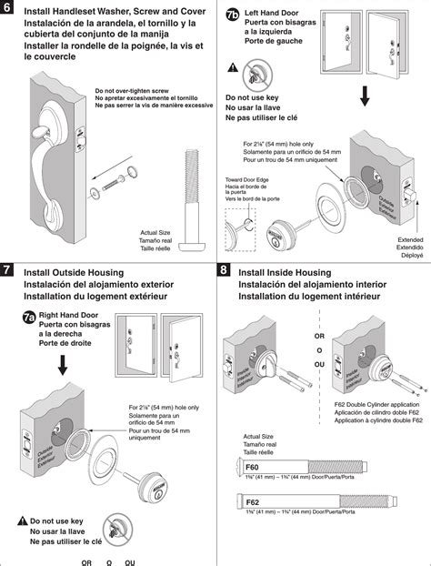 Schlage Residential P515 782 F60 F62 F93 Handlesets Installation