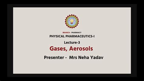 AKTU Digital Education Physical Pharmaceutics I Gases Aerosols