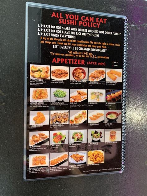 Menu at Sushi Kingdom restaurant, Ontario