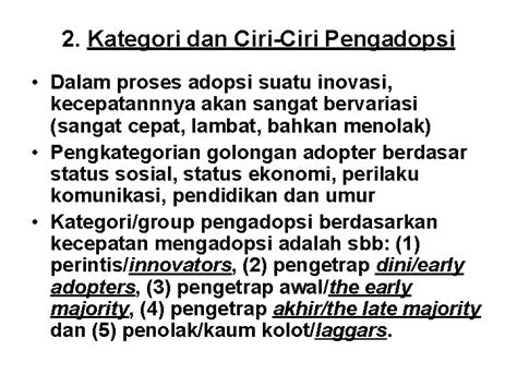 Proses Adopsi Dan Difusi Inovasi Pengertian Dan