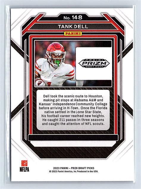 Tank Dell Rookie Card RC 2023 Prizm Draft Picks 148 Houston Cougars