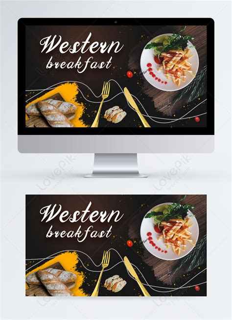 Template Roti Barat Dan Chips Banner Sarapan Untuk Diunduh Gratis Lovepik