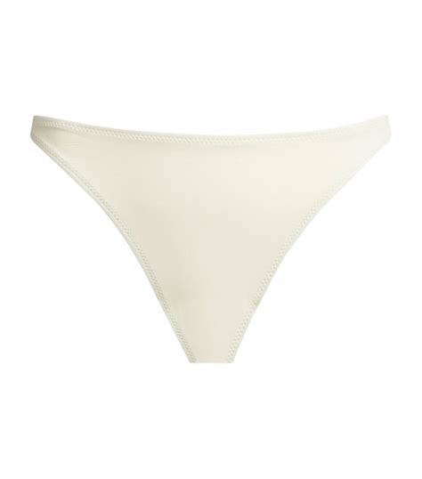 Solid Striped White Rachel Bikini Bottoms Harrods UK