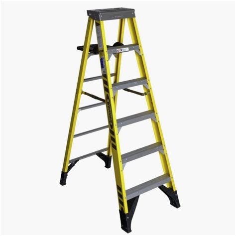 6 Ft Fiberglass 375 Lb Type Iaa Step Ladder Tradie Toolbox