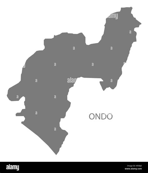 Ondo Nigeria Map grey Stock Photo - Alamy