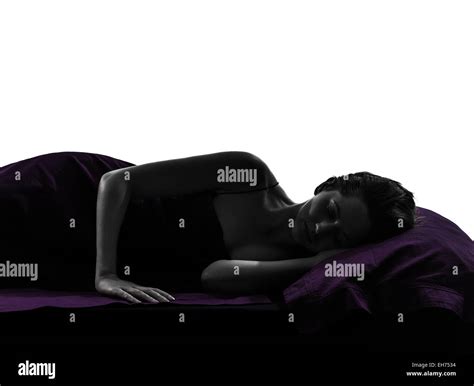 Silhouette Woman Lying Down In Hi Res Stock Photography And Images Alamy