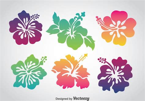 Colorful Hawaii Flower Vector Set 112486 Vector Art at Vecteezy