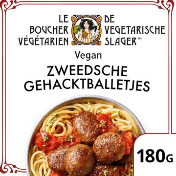 De Vegetarische Slager Vegan Zweedsche Gehacktballetjes 180g Bestellen