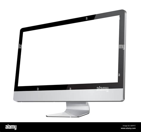 monitor with white screen Stock Photo - Alamy