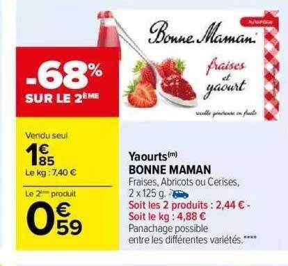 Promo Yaourts Bonne Maman Chez Carrefour