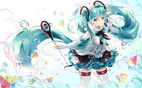 Aqua Eyes Aqua Hair Asahi Kuroi Hatsune Miku Long Hair Vocaloid