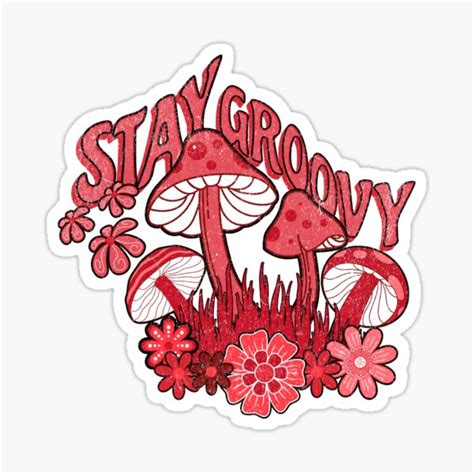 Stay Groovy Sticker For Sale By Langelund Redbubble