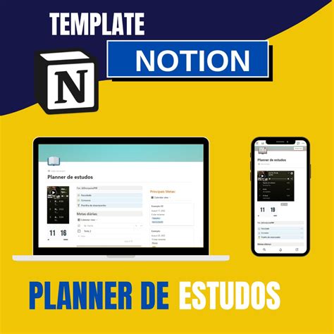 Template NOTION Planner De Estudos Marcos Vinicius Pereira Alves