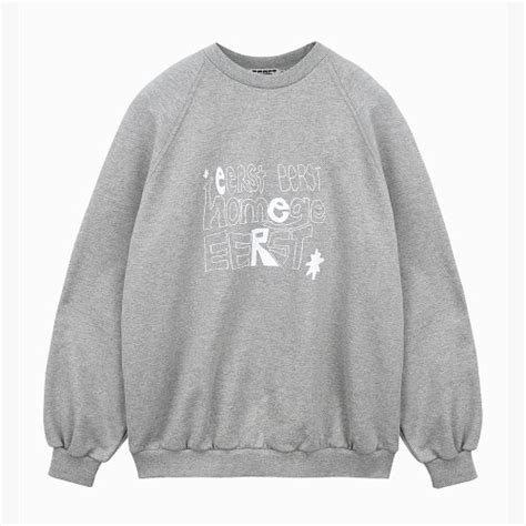 MUSINSA公式 EERST HOMEGE CREW NECK GREY