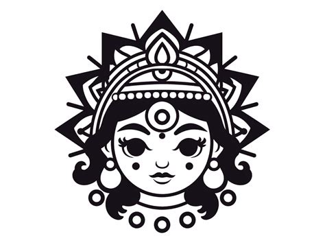 Creative Navratri Coloring Page - Coloring Page