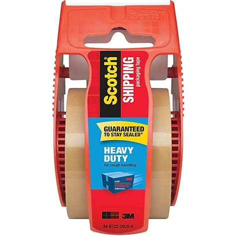 Scotch® Heavy Duty Shipping Packing Tape With Dispenser 188w X 222