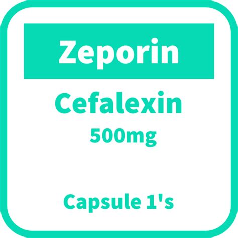 Zeporin Cefalexin 500mg Capsule 1s Price In The Philippines Medsgo