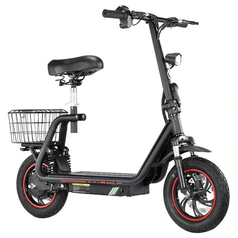 Bogist Foldable Electric Scooter For Adults With Seat 500w Motor 12 Inch Pneumatic Tire 48v