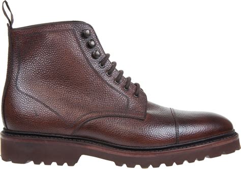 Loake Aquarius Dark Brown Grain Lwaqudkg Formal Boots Humphries Shoes