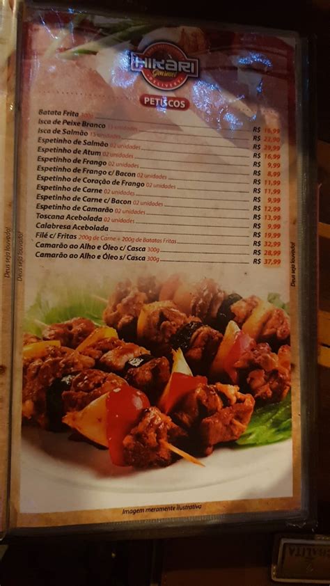 Menu At Hikari Gourmet Restaurant Fortaleza