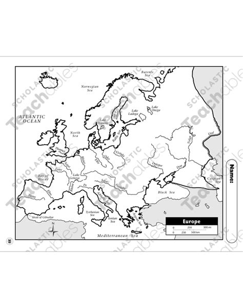 Physical Map Europe Printable Maps Worksheets Library