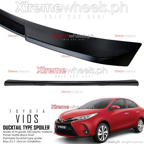 Toyota Vios Duct Tail Rear Spoiler With Primer Black Vios