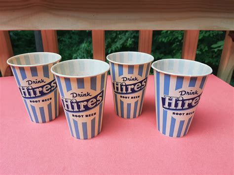 Hires Root Beer Vintage Lily Cup Original Hires Root Beer Paper Cups Broad Base Cold Drink