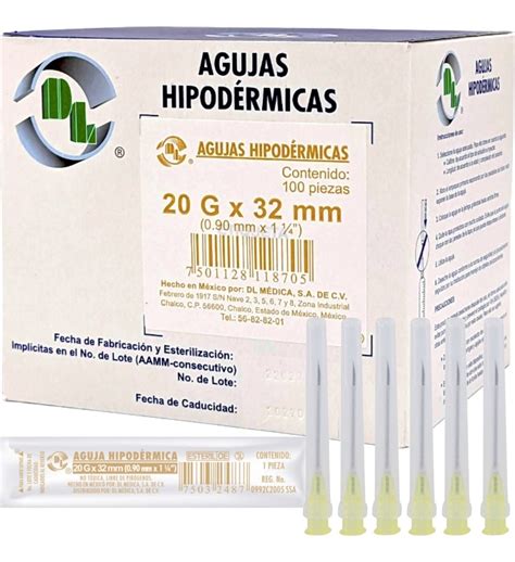 Aguja Hipod Rmica Calibre X Amarilla Caja Con Regalcom