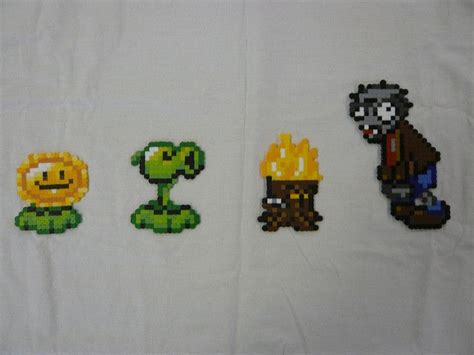 Plants Vs Zombies Perler Bead Sprites Bead Sprite Perler Beads Perler Bead Art