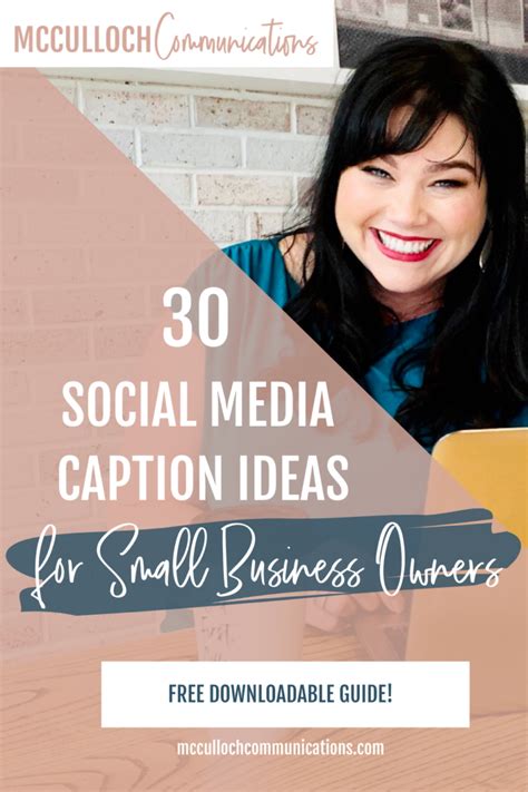 30 Social Media Caption Ideas For Small Business Owners Freebie