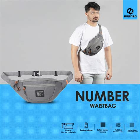 Jual Tas Waistbag Pria Fourtyfour Numbers Waistbag Premium Tas