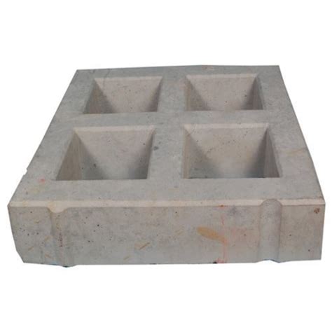 Grey Square Grass Concrete Paver Size 600x600 Mm L W Thickness 80