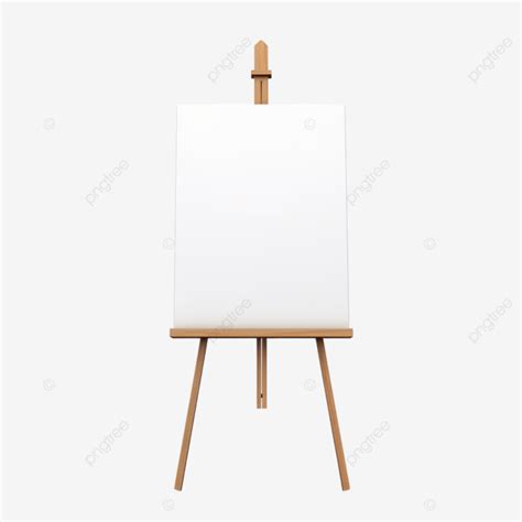 D Canvas Easel Painting Illustration Easel Empty Artist Png