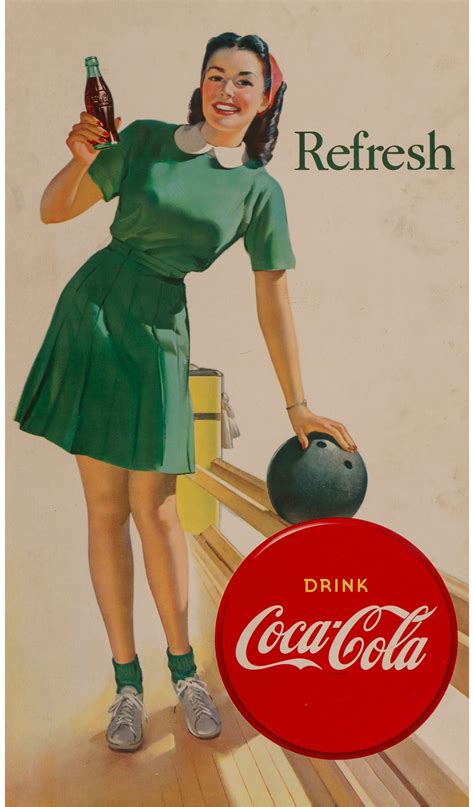 Gil Elvgren Refresh Drink Coca Cola Advertisement Poster Mutualart