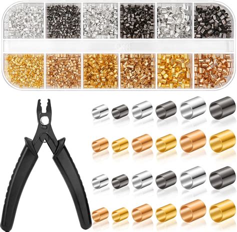 Thrilez Crimping Beads For Jewelry Making 2200 Pieces Crimp Tubes With