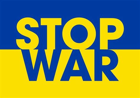 Premium Vector | Stop war banner text with ukraine flag international protest stop the war ...