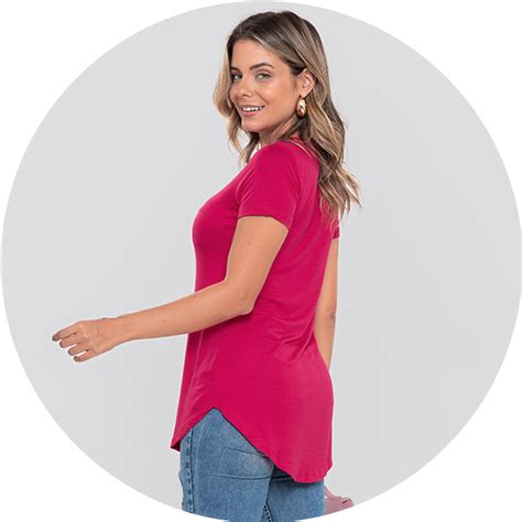 Blusa Alongada Arredondada Rosa Pink Perfit