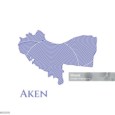 Aken Map World Map International Vector Template German Region Silhouette Vector Illustration ...