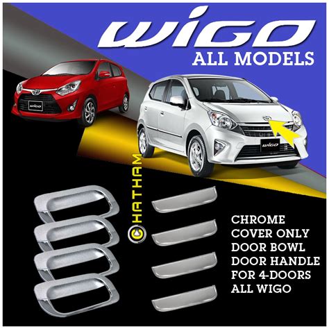 Toyota Wigo All Models Door Bowl And Handle Cover Chrome Shopee