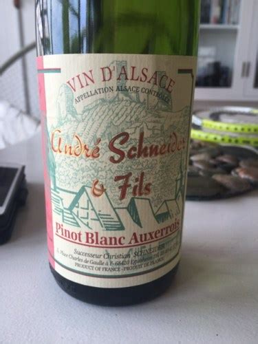 Andre Schneider Pinot Blanc Auxerrois Vivino US