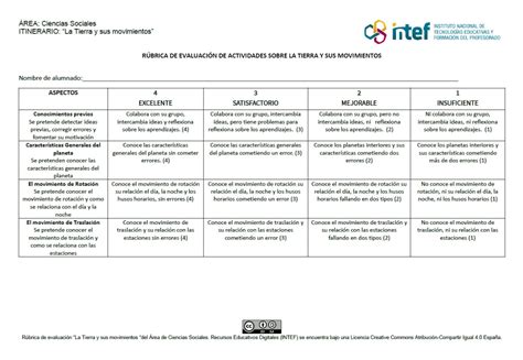 Evaluaci N La Tierra Y Sus Movimientos