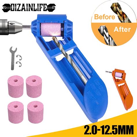 Portable Drill Bit Sharpener Corundum Grinding Wheel Bit Tool Twist