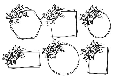 Premium Vector Hand Drawn Floral Frame Template