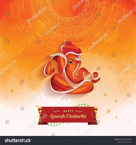 Illustration Of Lord Ganpati For Ganesh Chaturthi Festival Of India