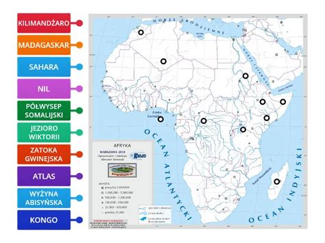 AFRYKA MAPA Labelled Diagram