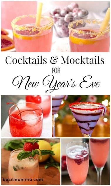 Easy New Year Eve Cocktails And Mocktails Basilmomma