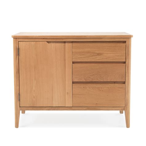 Nordic Oak Small Sideboard With Drawers - Oak and Pine Online