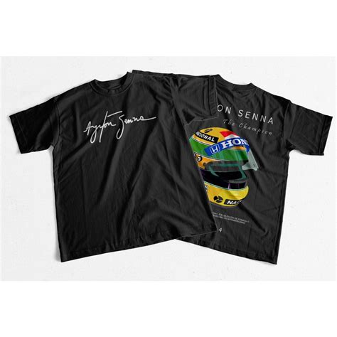 Camiseta Ayrton Senna Mp Frente E Verso Unissex Algod O