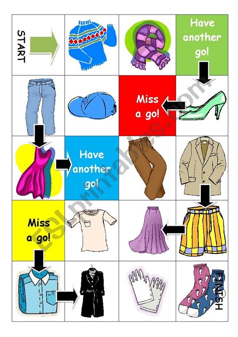 Clothes Game Esl Worksheet By Lupita1992