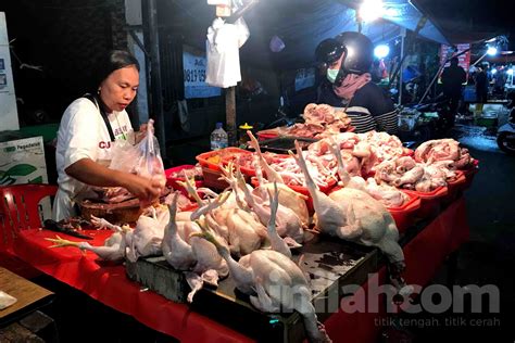 Foto Harga Ayam Potong Naik Rp3000 Di Pasar Kebayoran Lama Jakarta